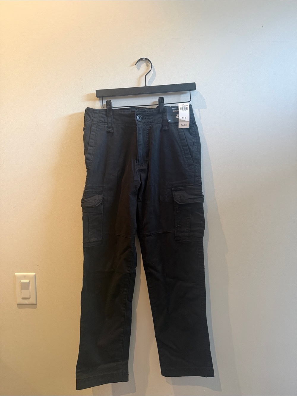 Hollister Black Cargo Pants with Flap Pockets